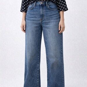 Nili Lotan Aaron High Rise Wide Leg Simon Wash Jeans 29